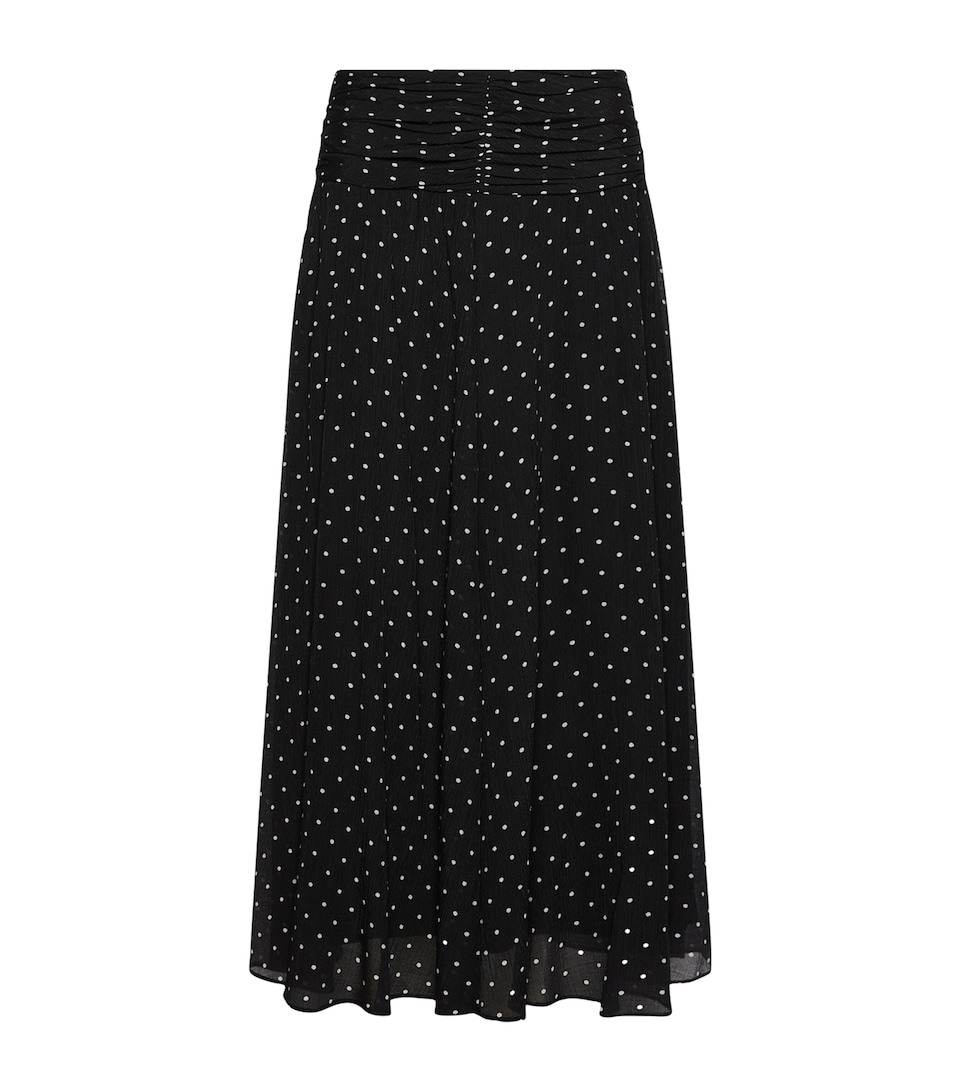 Marella Womens Polka-Dot Maxi Skirt Black