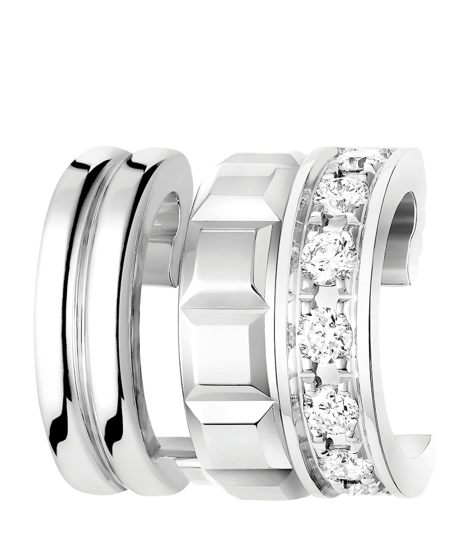 Boucheron White Gold and Diamond Quatre Single Ear Clip Silvered