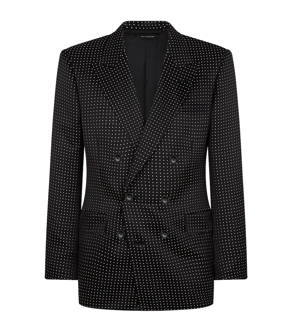 Mulberry Silk Dotted Blazer