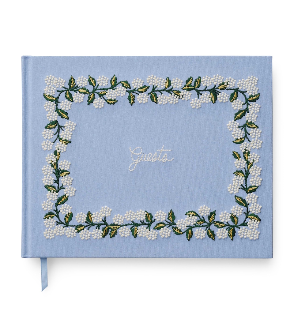 Hydrangea Embroidered Guestbook