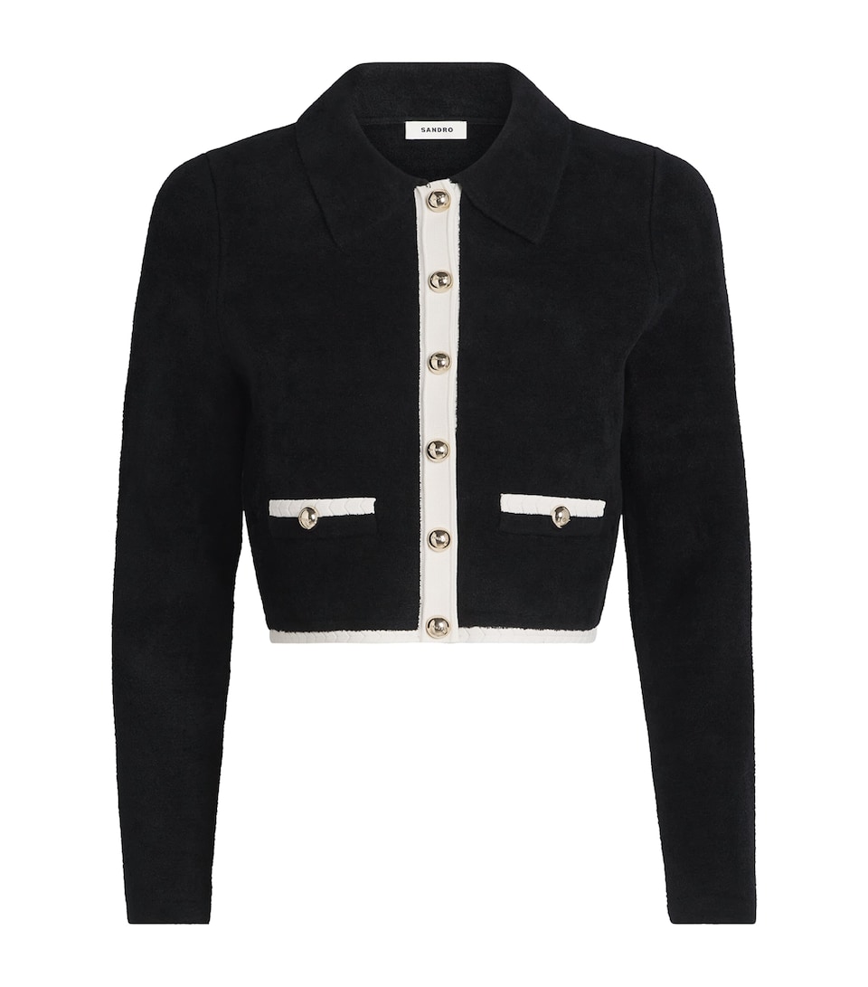 Velvet Two-Tone Cardigan