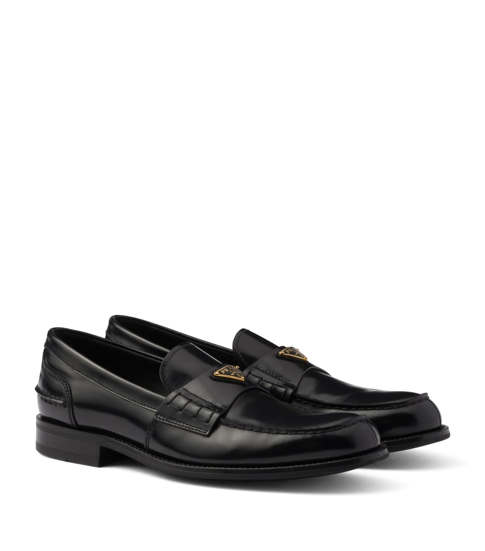 Brushed Leather Loafers