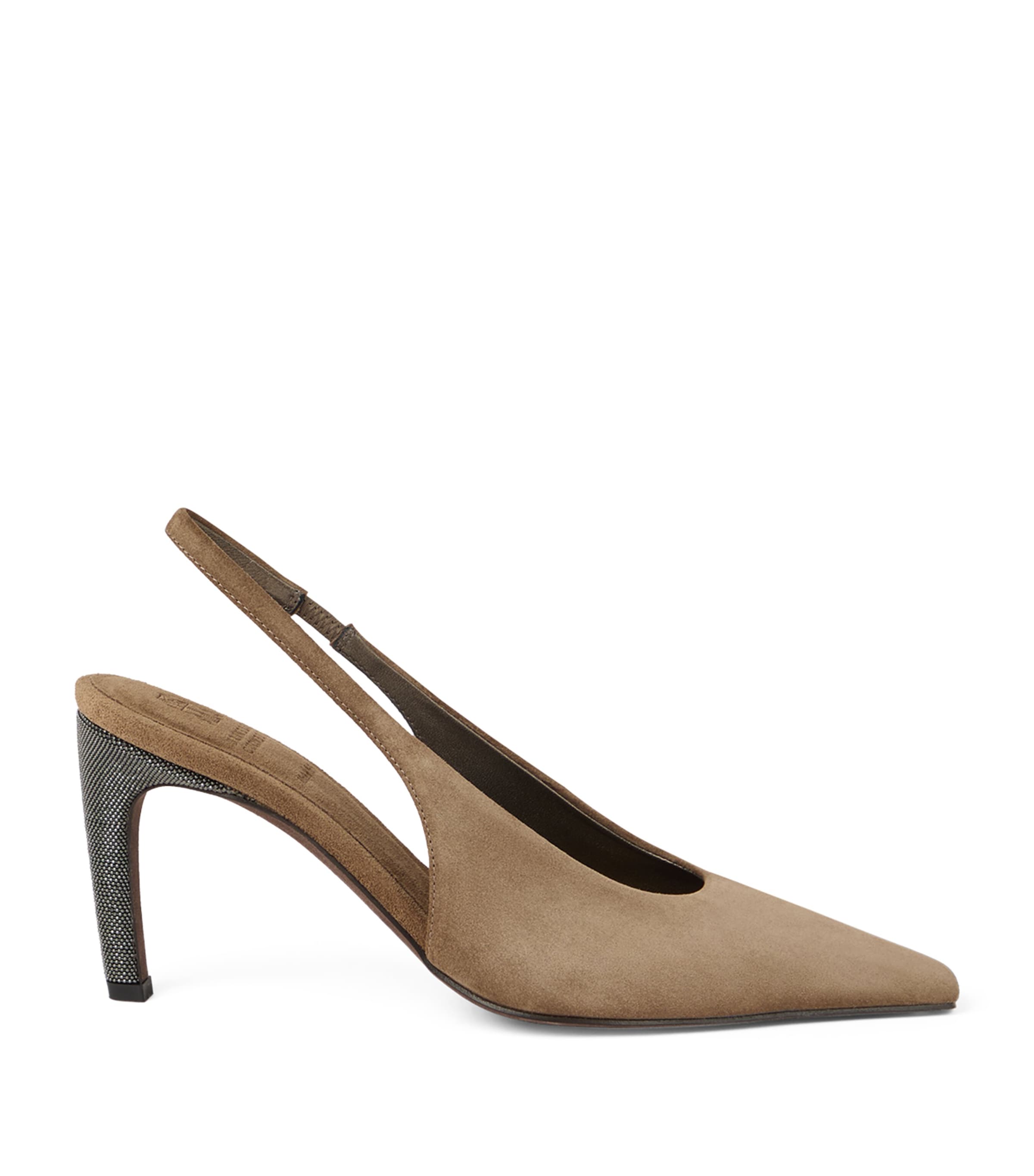 Suede City Slingback Heels 80