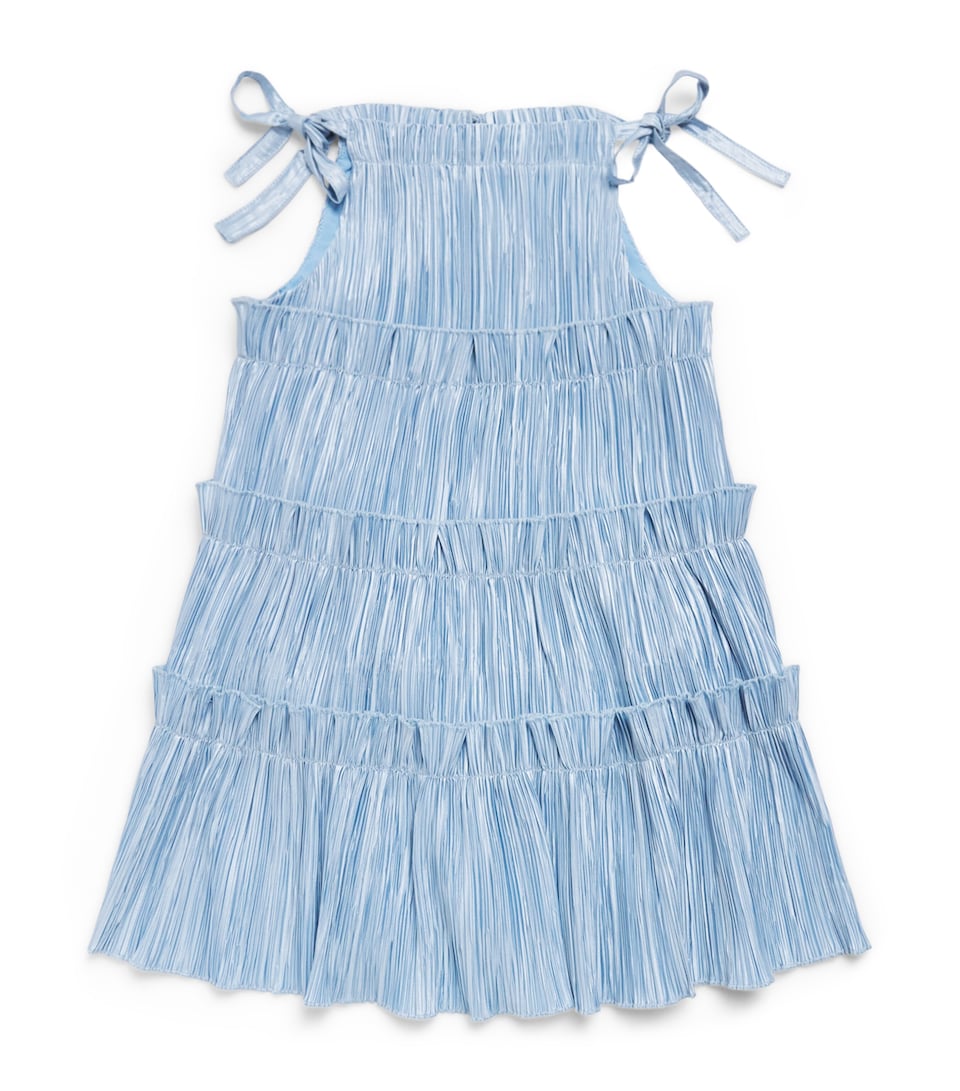 Cult Gaia Kids Plissé Tiered Leila Dress (2-8 Years) Coastal