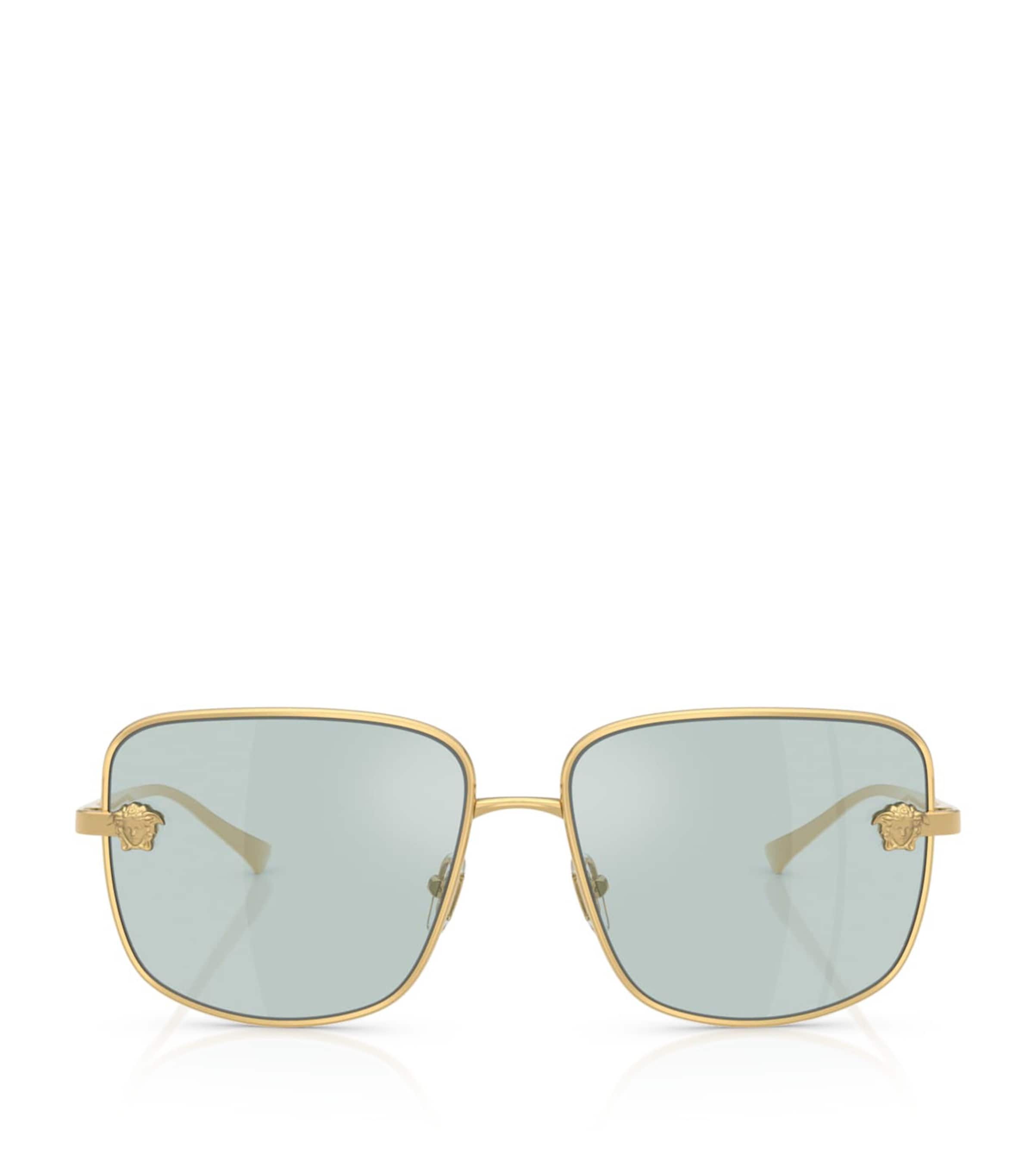 Versace Metal VE2282 Square Sunglasses Gold