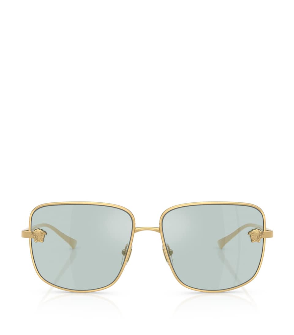 Versace Metal VE2282 Square Sunglasses Gold