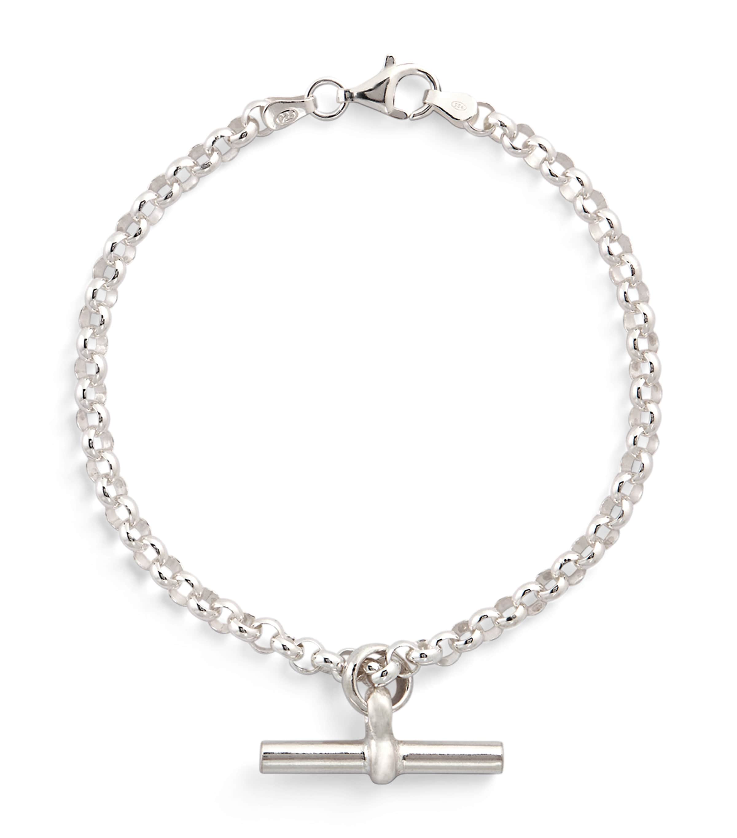 Sterling Silver T-Bar Belcher Chain Bracelet