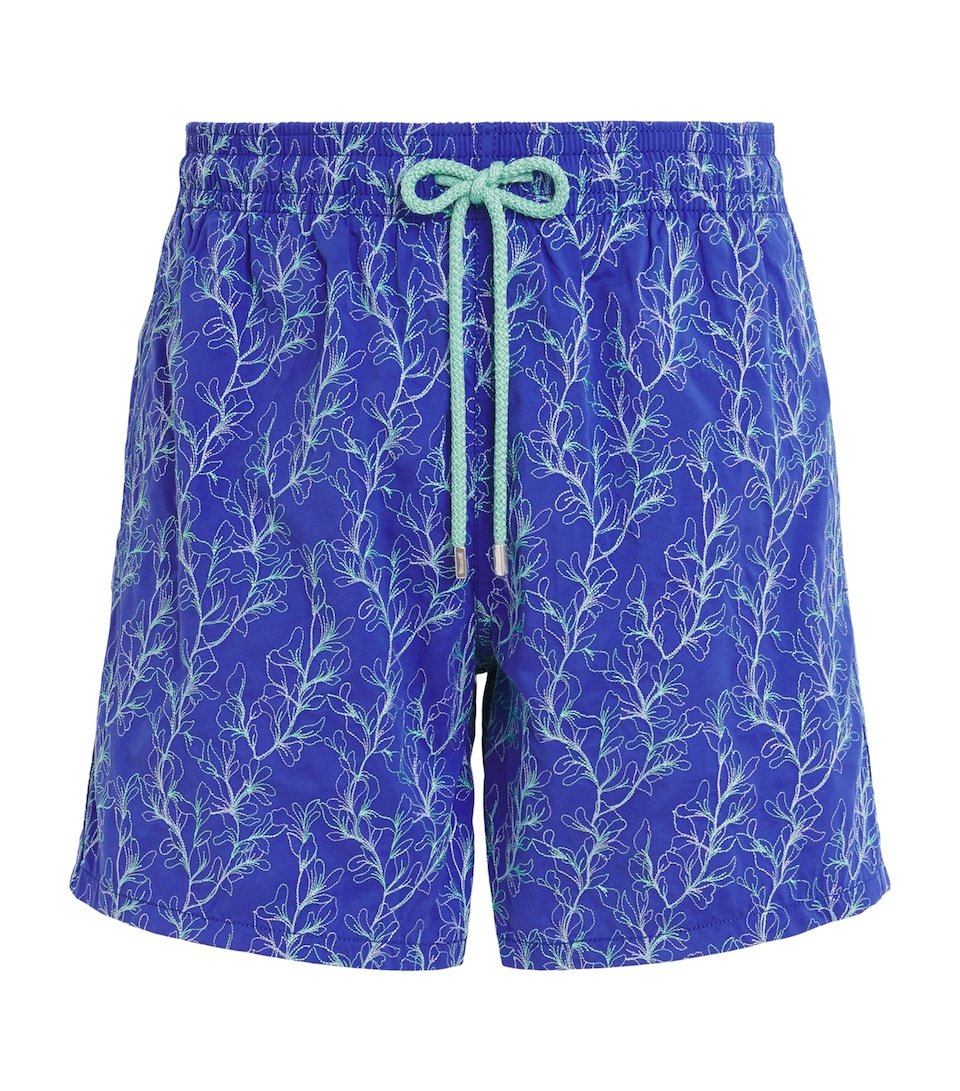 Vilebrequin Mens Embroidered X-Ray Seaweed Swim Shorts Versailles