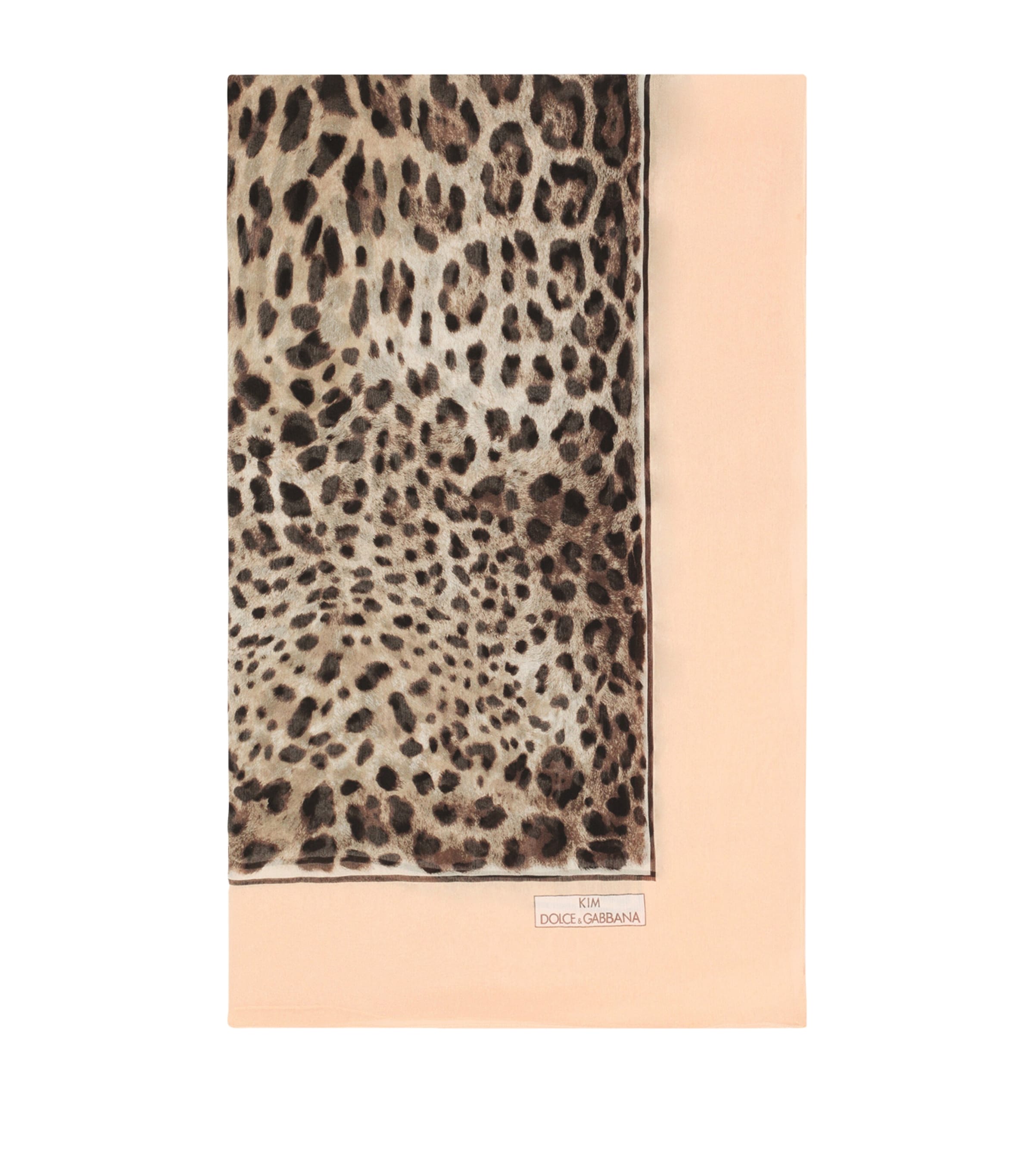 KIM DOLCE&GABBANA Silk Leopard Print Scarf