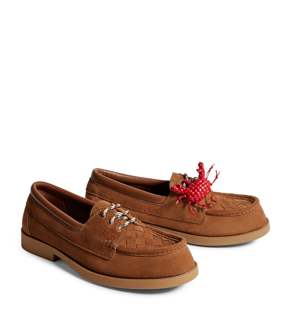 Bottega Veneta Suede Piere Boat Shoes