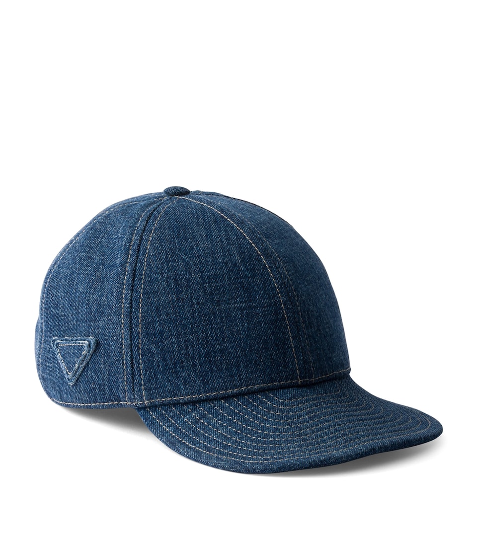 Prada Denim Baseball Cap Blue