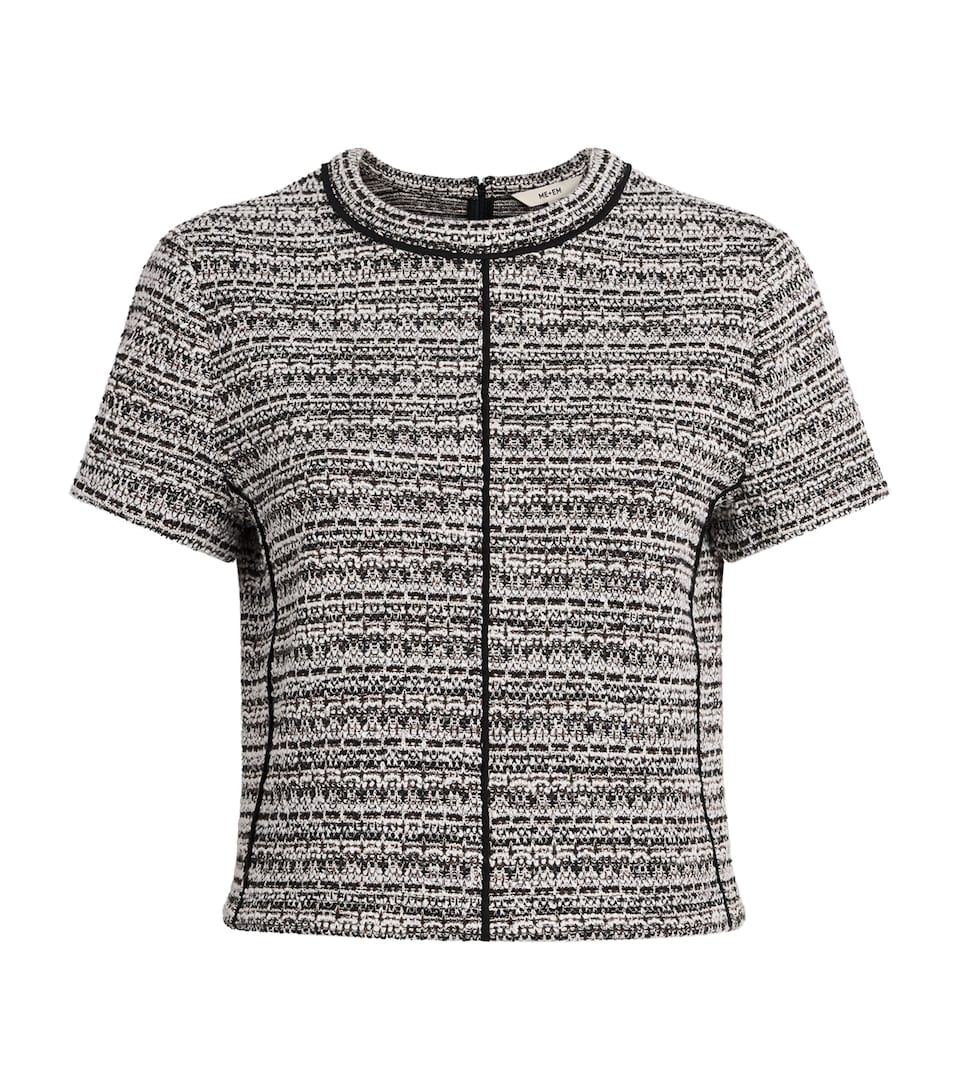 ME+EM Womens Tweed T-Shirt Blouse Brown Multi