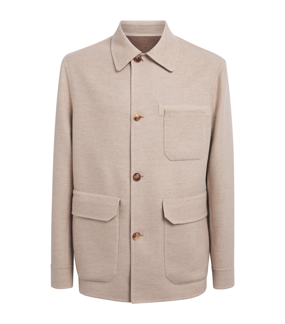 Brett Johnson Mens Cashmere Double-Chore Shacket Selosse