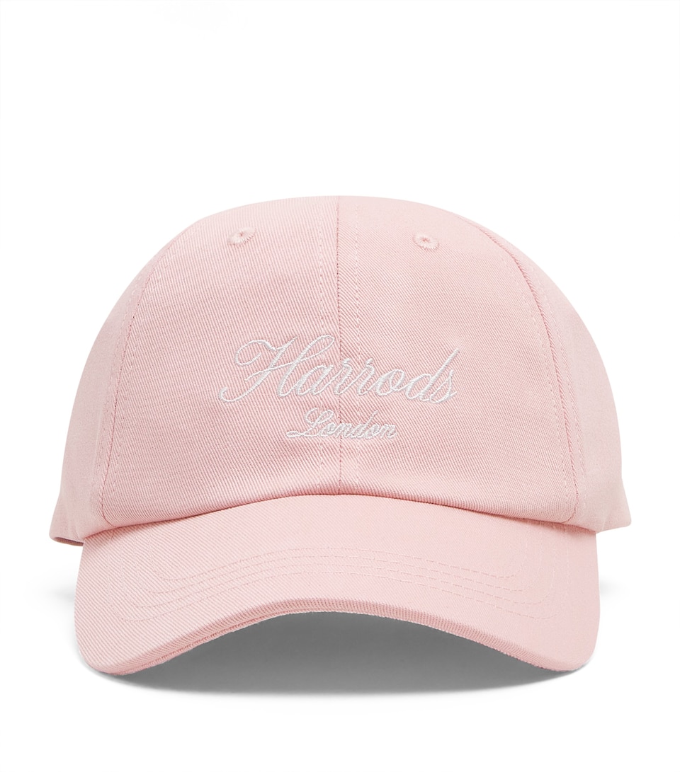 Harrods Organic Cotton Logo Baseball Cap Pink