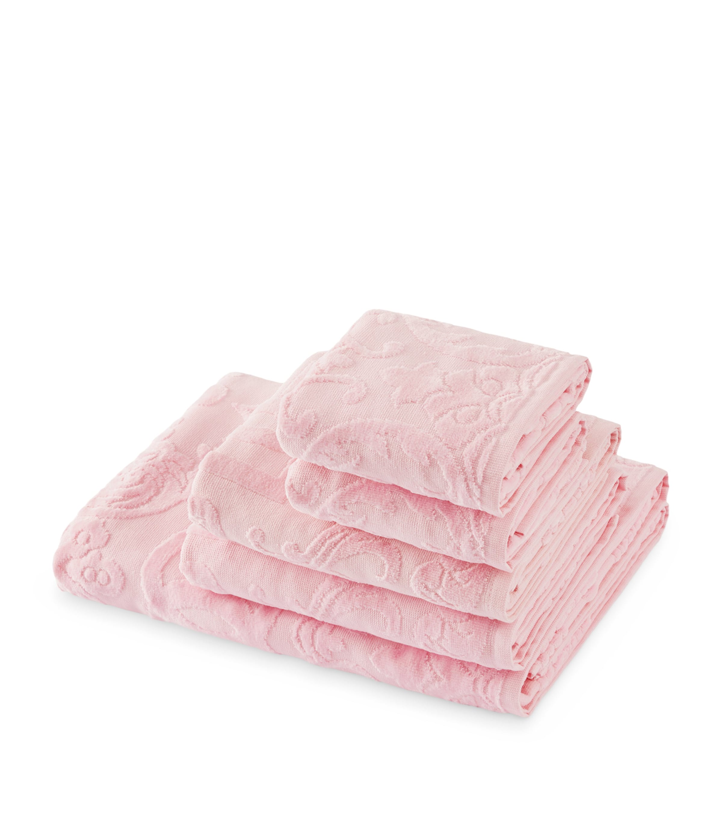 Set of 5 Cotton Jacquard Bath Towels