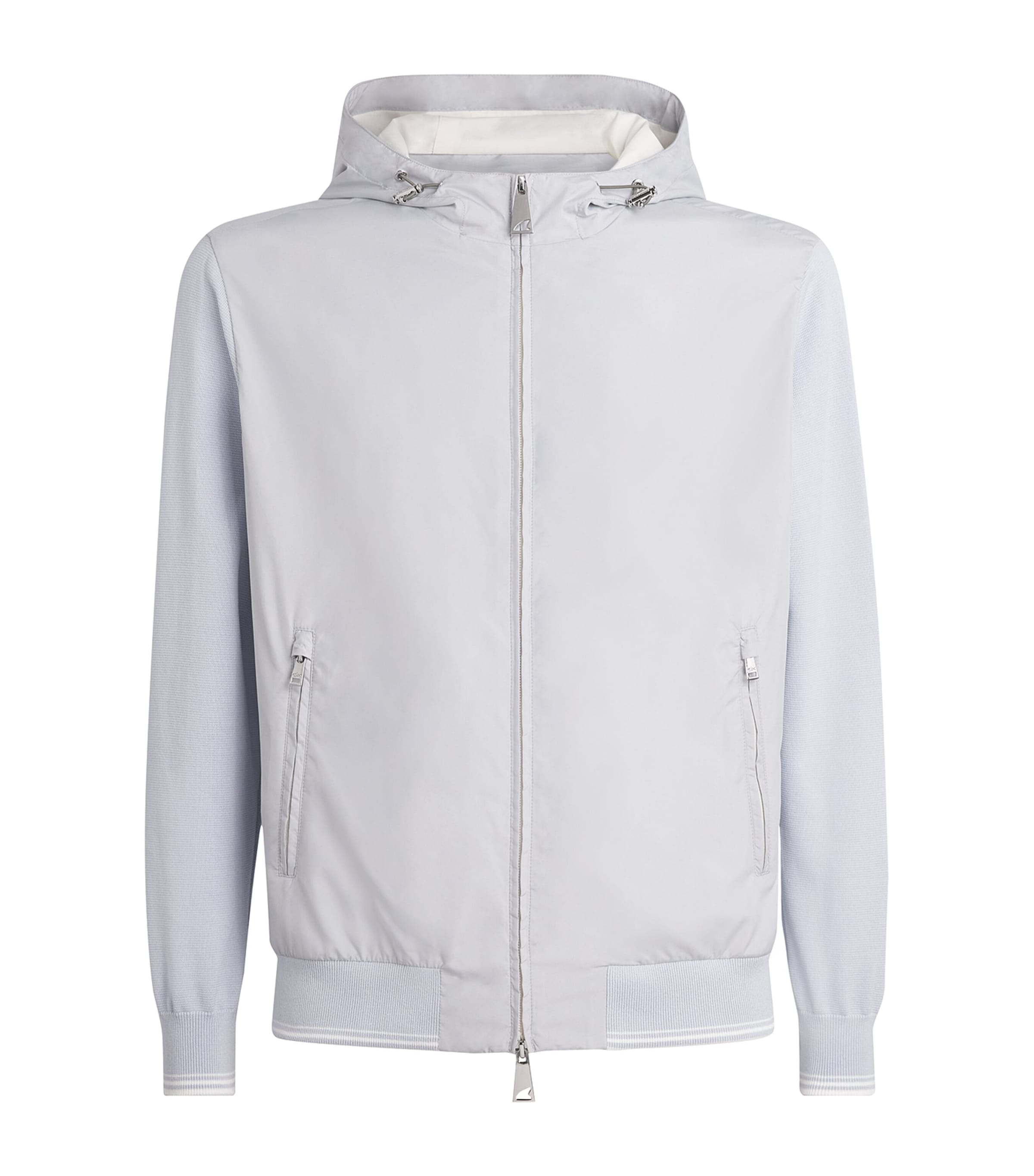 Paul & Shark Mens Hybrid Zip-Up Jacket Ligh Light Blue