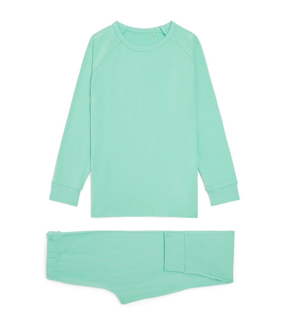 Roarsome Bamboo-Blend Base Layer T-Shirt and Trousers Set (2-10 Years) Green