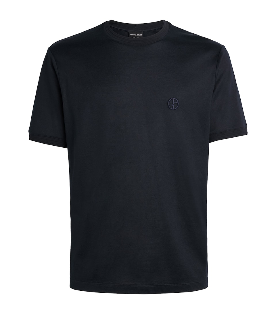Giorgio Armani Mens Embroidered Logo T-Shirt