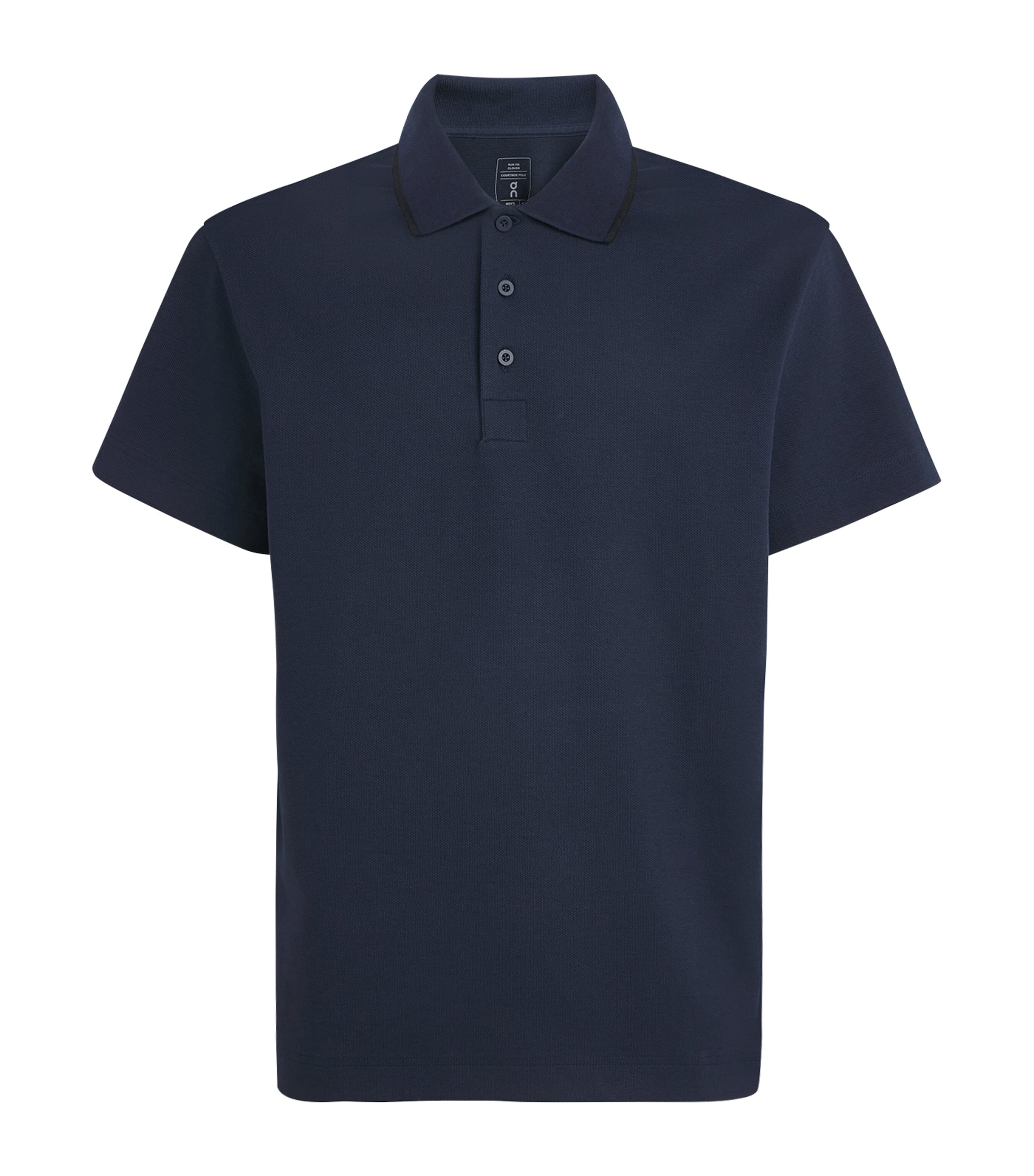 On Mens Courtside Polo Shirt Midnight | Black