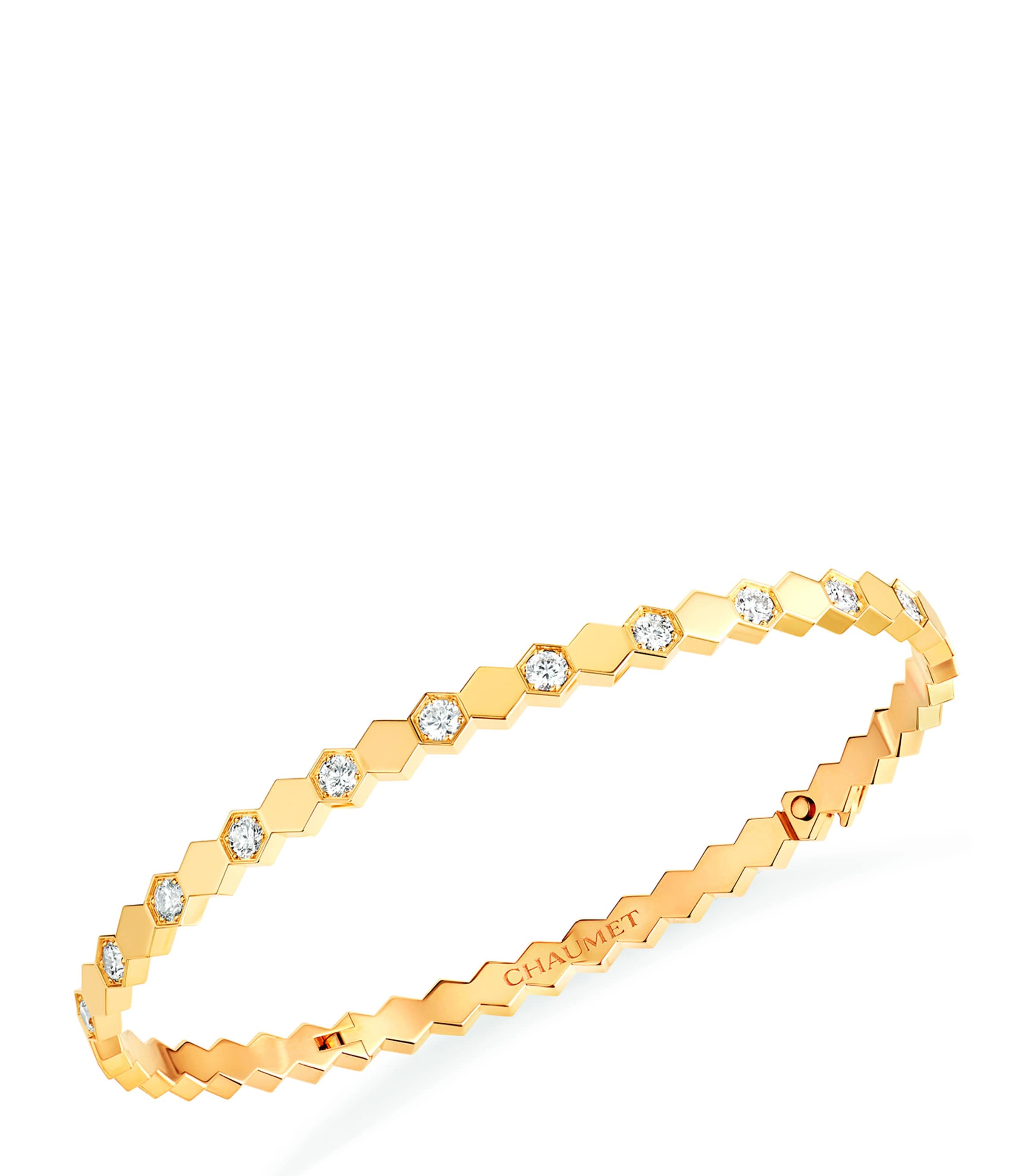 Yellow Gold and Diamond Bee de Chaumet Bangle