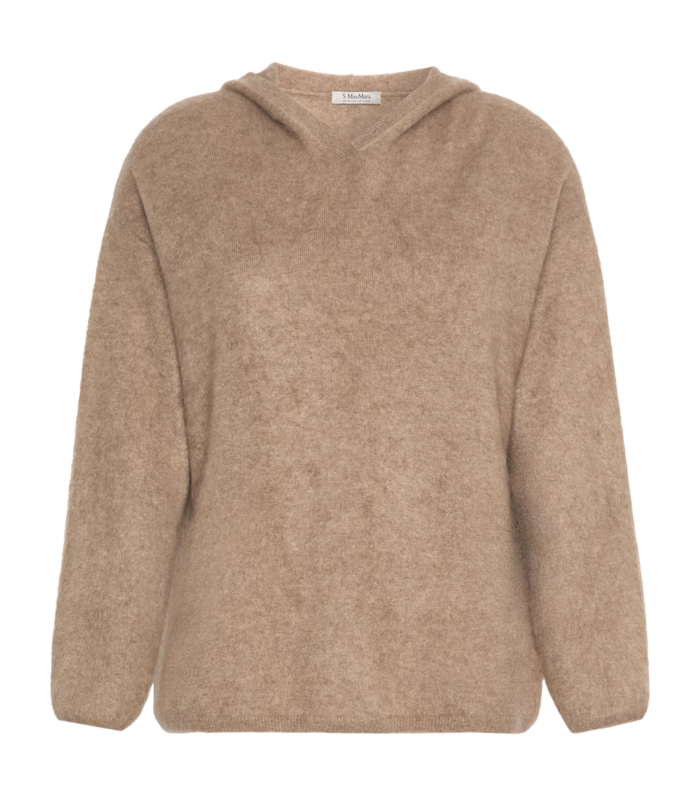 Max Mara Womens Cashmere Hooded Sweater Clay