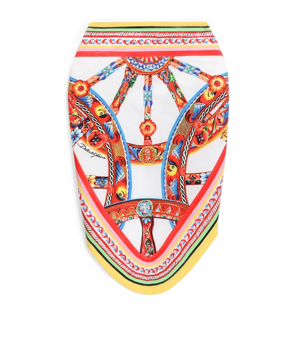 Dolce&Gabbana Kids Cotton Carretto Print Bandana Carretto F.bco