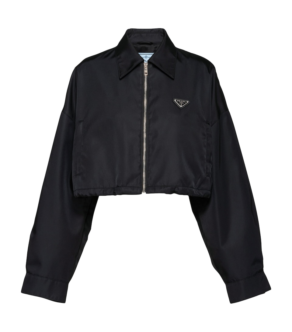 Crop Collared Re-Nylon Jacket
