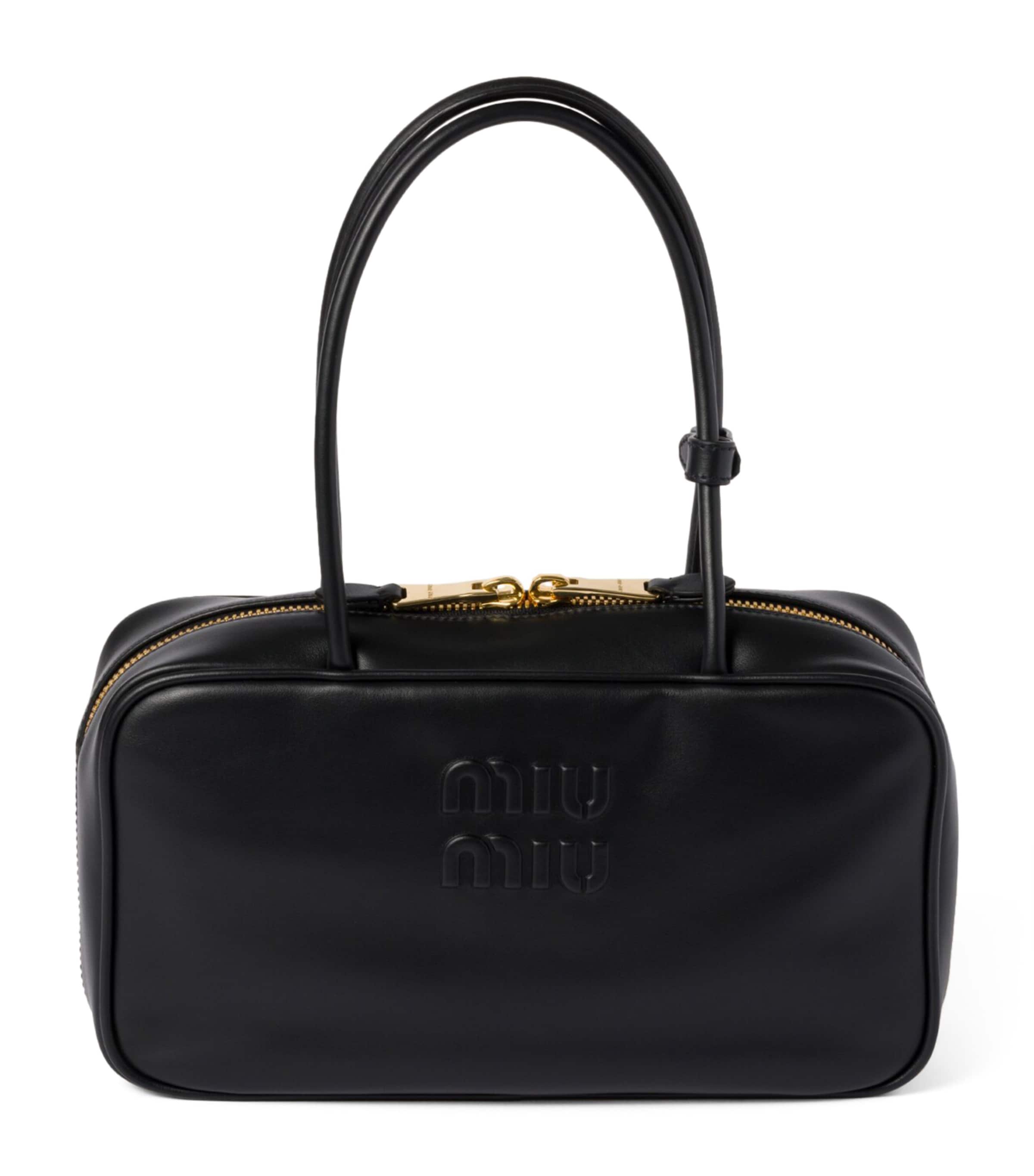 Miu Miu Leather Beau Top-Handle Bag | Harrods UK