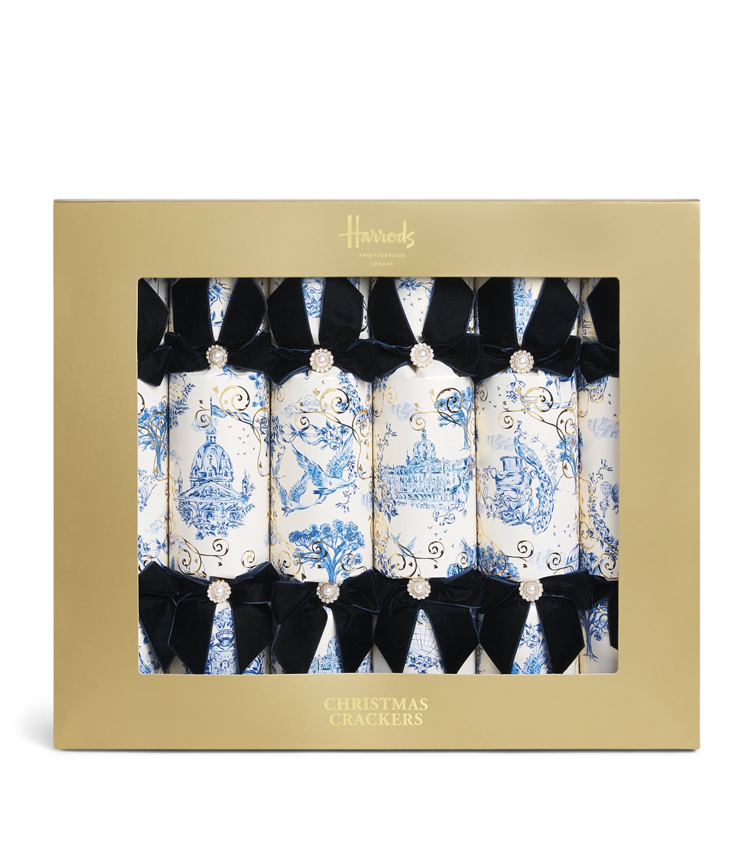 Harrods Blue Sapphire Christmas Crackers (Set of 6)