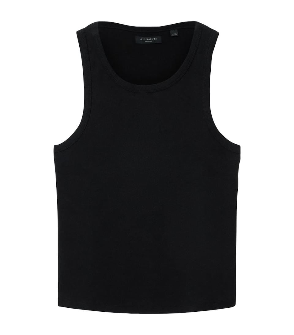 AllSaints Mens Organic Cotton Axel Vest Jet Black