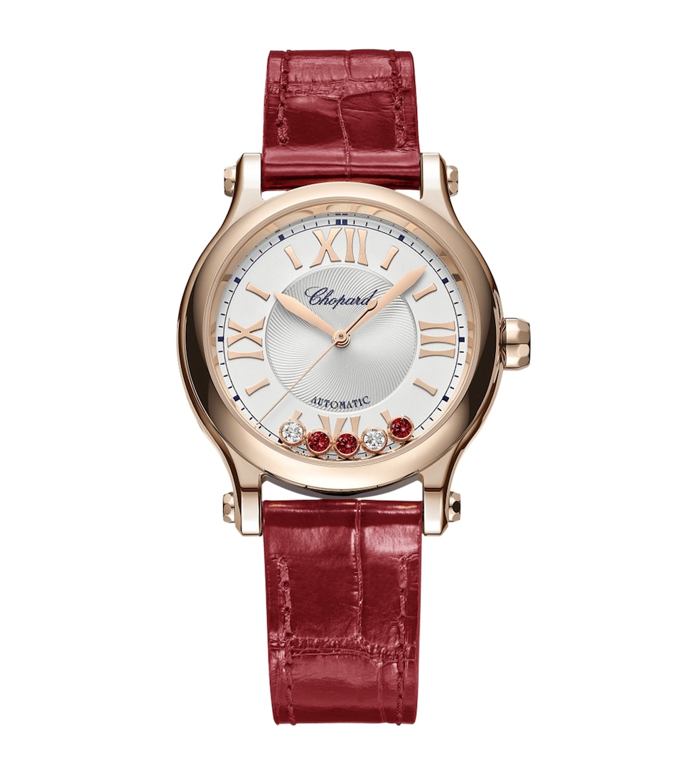 Rose Gold and Diamond Happy Sport Watch 33mm