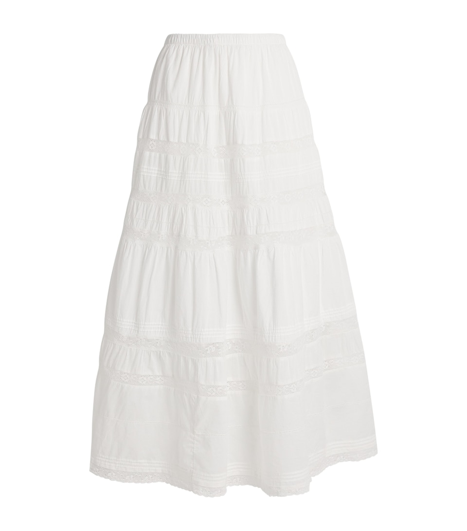 Cotton Rivoli Maxi Skirt