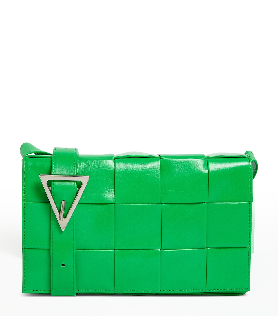 Leather Intreccio Cassette Cross-Body Bag