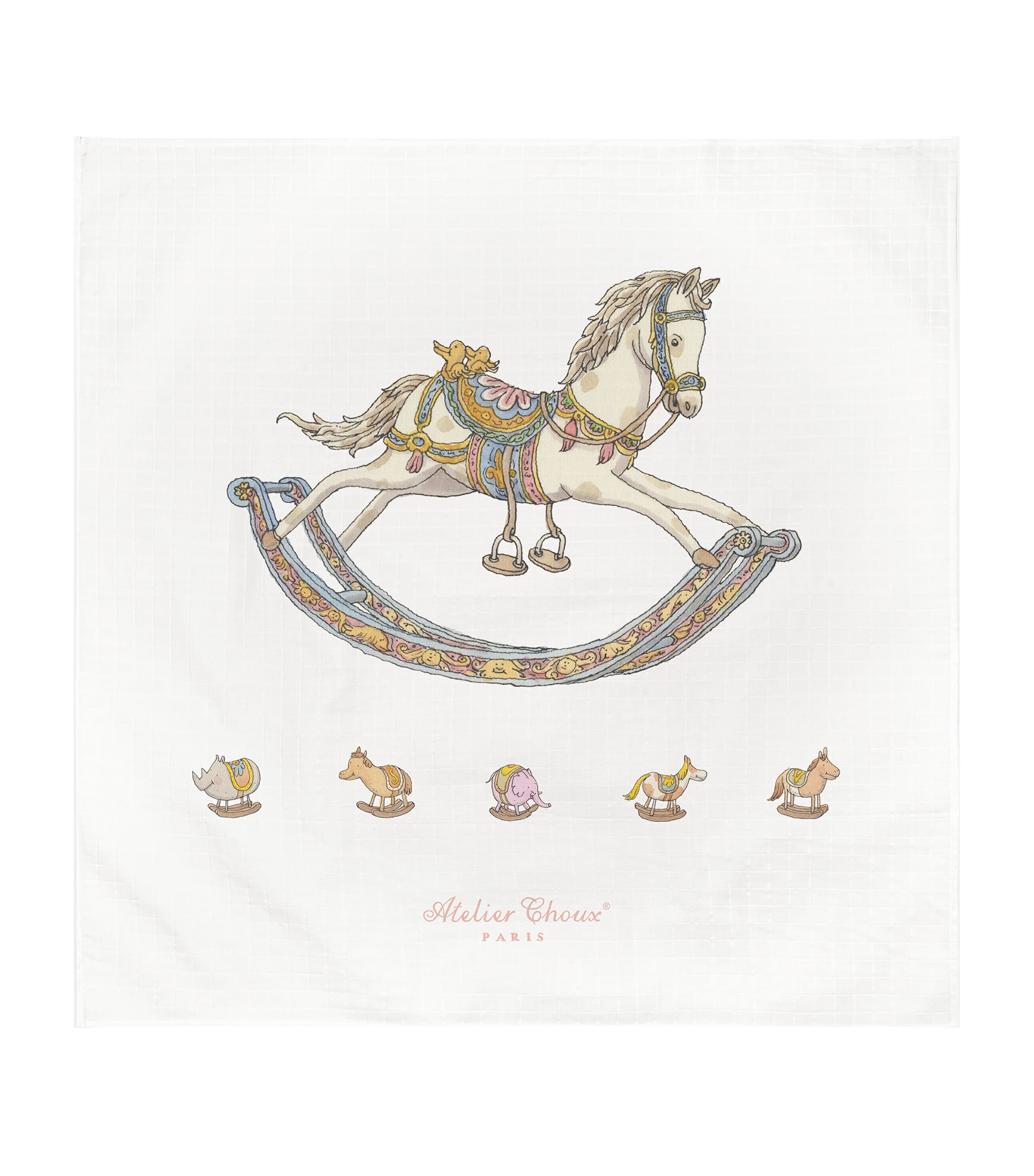 Organic Cotton Rocking Horse Swaddle