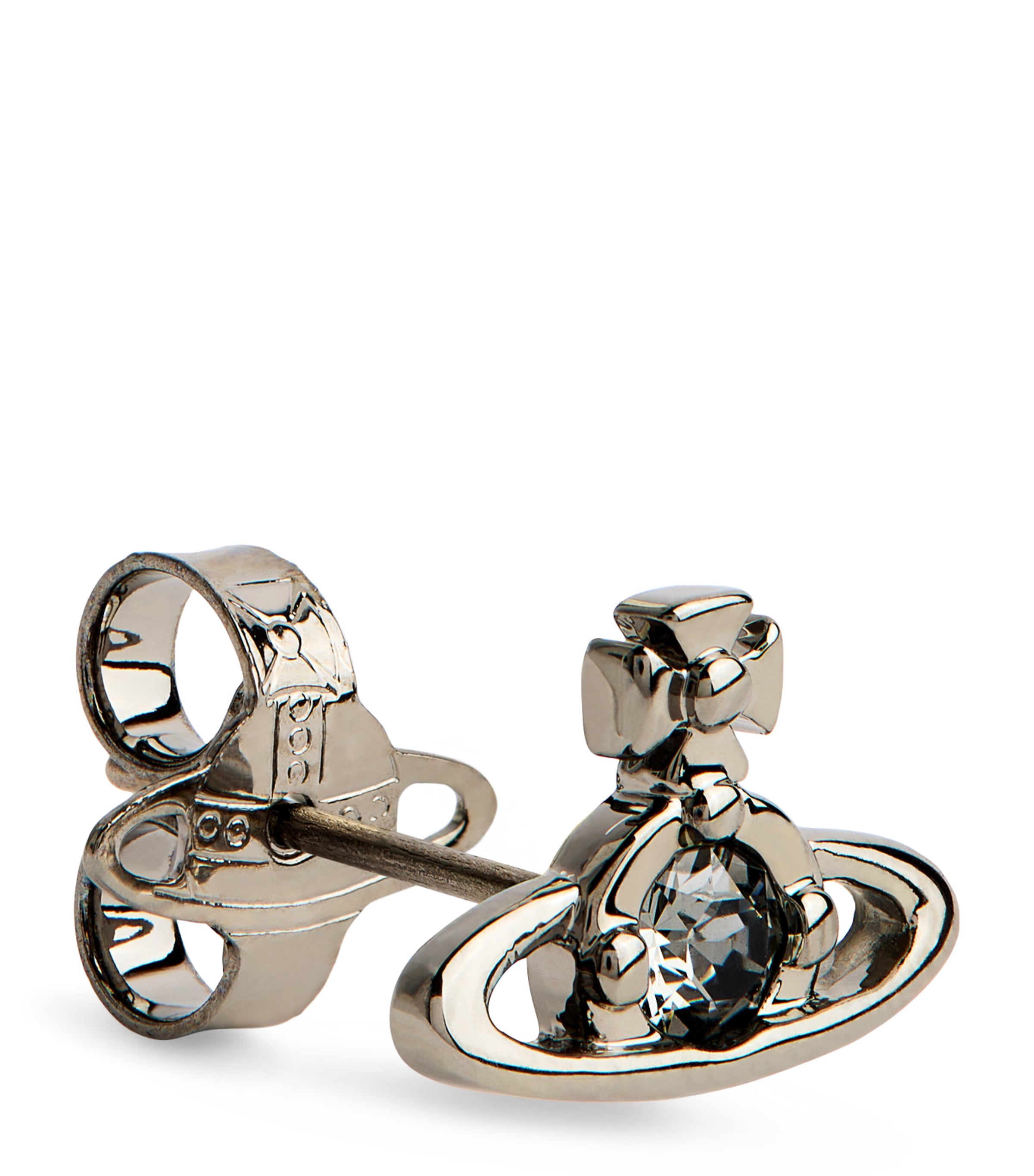 Vivienne Westwood Nano Solitaire Single Earring Ruthenium Black