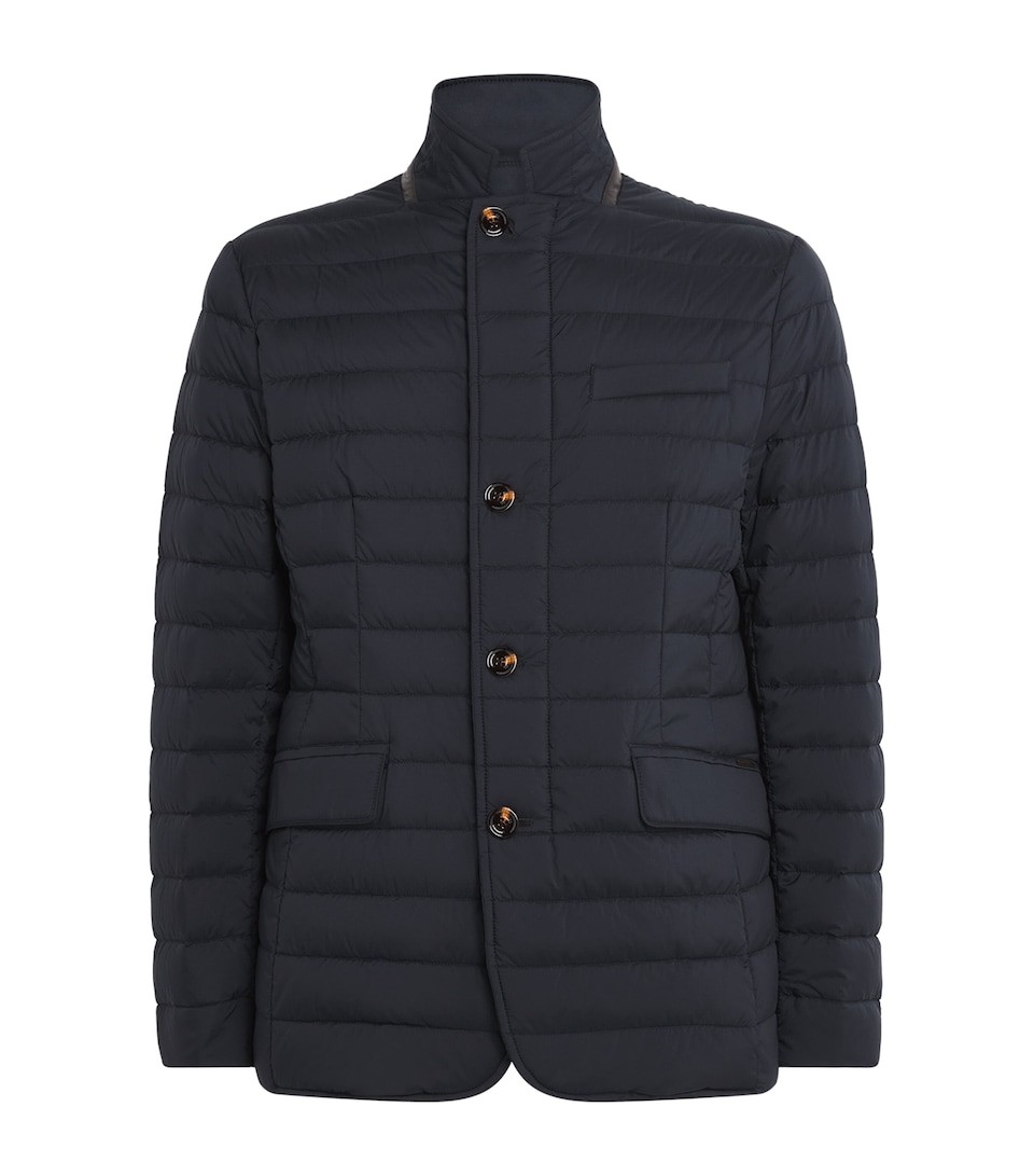 Moorer Mens Quilted Zavyer Jacket Dark Blu