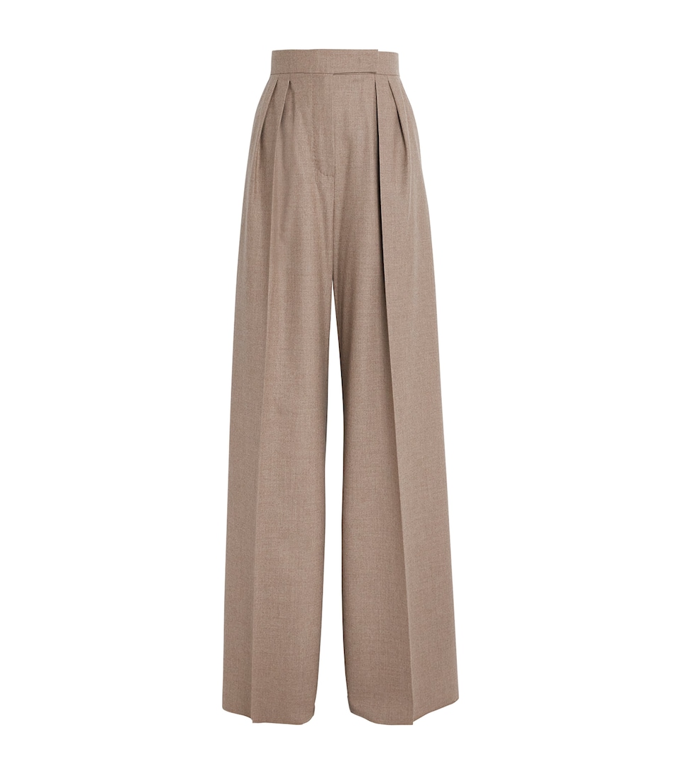 Stretch-Cashmere Wide-Leg Trousers