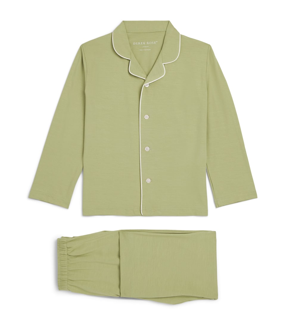 Derek Rose Kids Pyjama Set (3-16 Years) Green