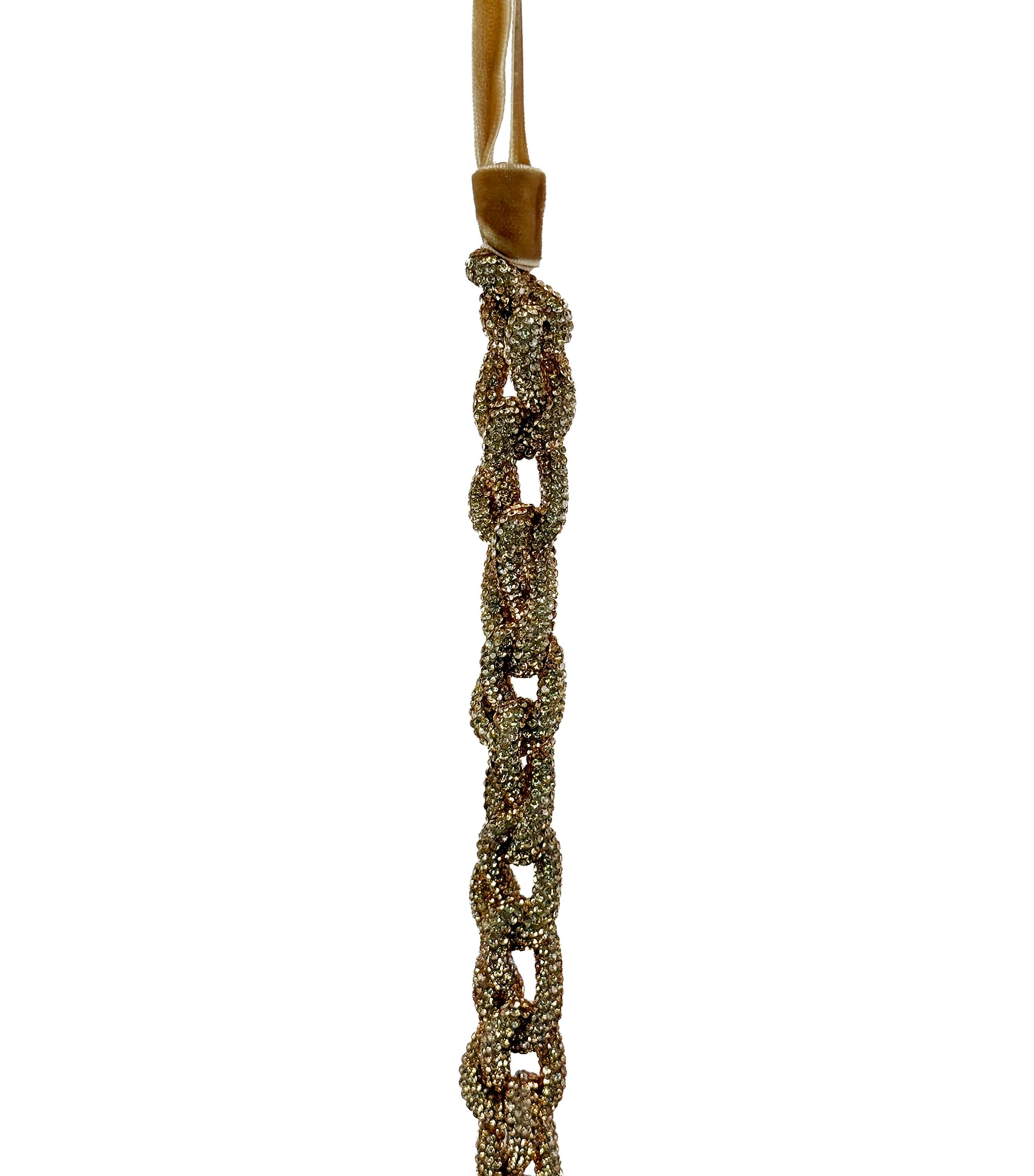 Shishi Crystal-Embellished Braided Garland Gold