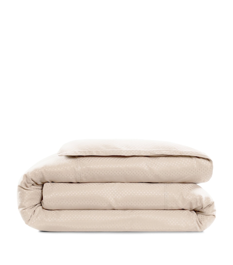 Hamam Jacquard Astra Super King Duvet Cover (260cm x 220cm) Bone