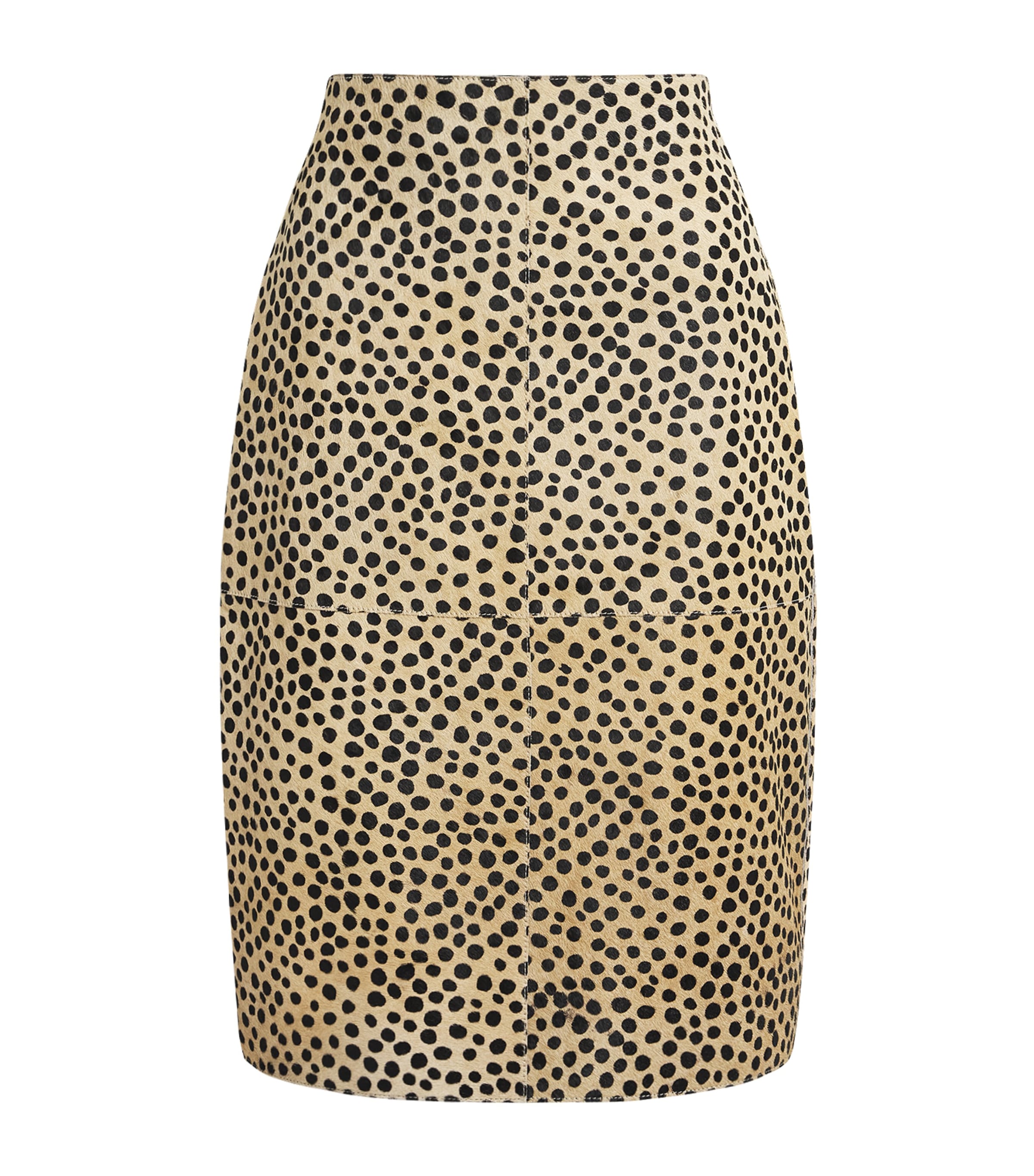 Róhe Womens Pony Hair Cheetah Print Mini Skirt Cheetah