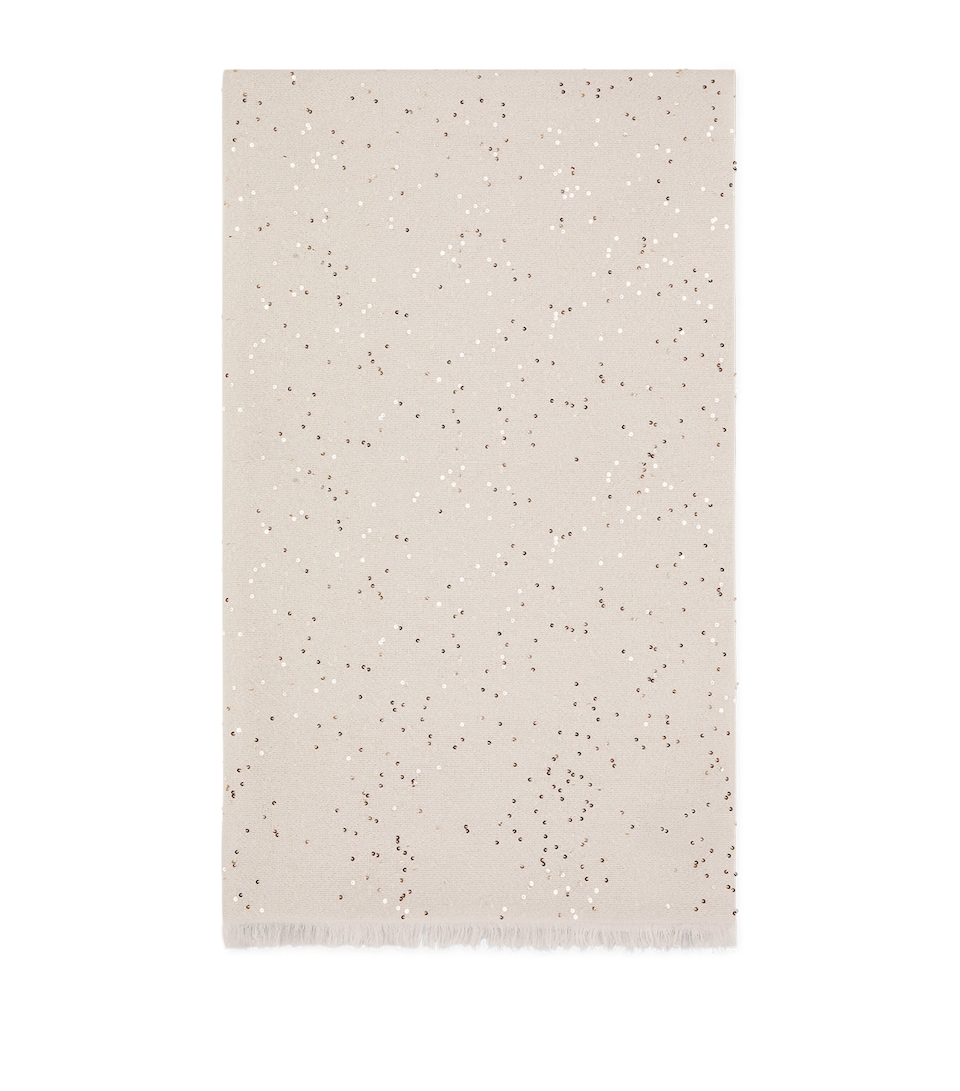 Cashmere-Silk Diamond Yarn Sequin Scarf