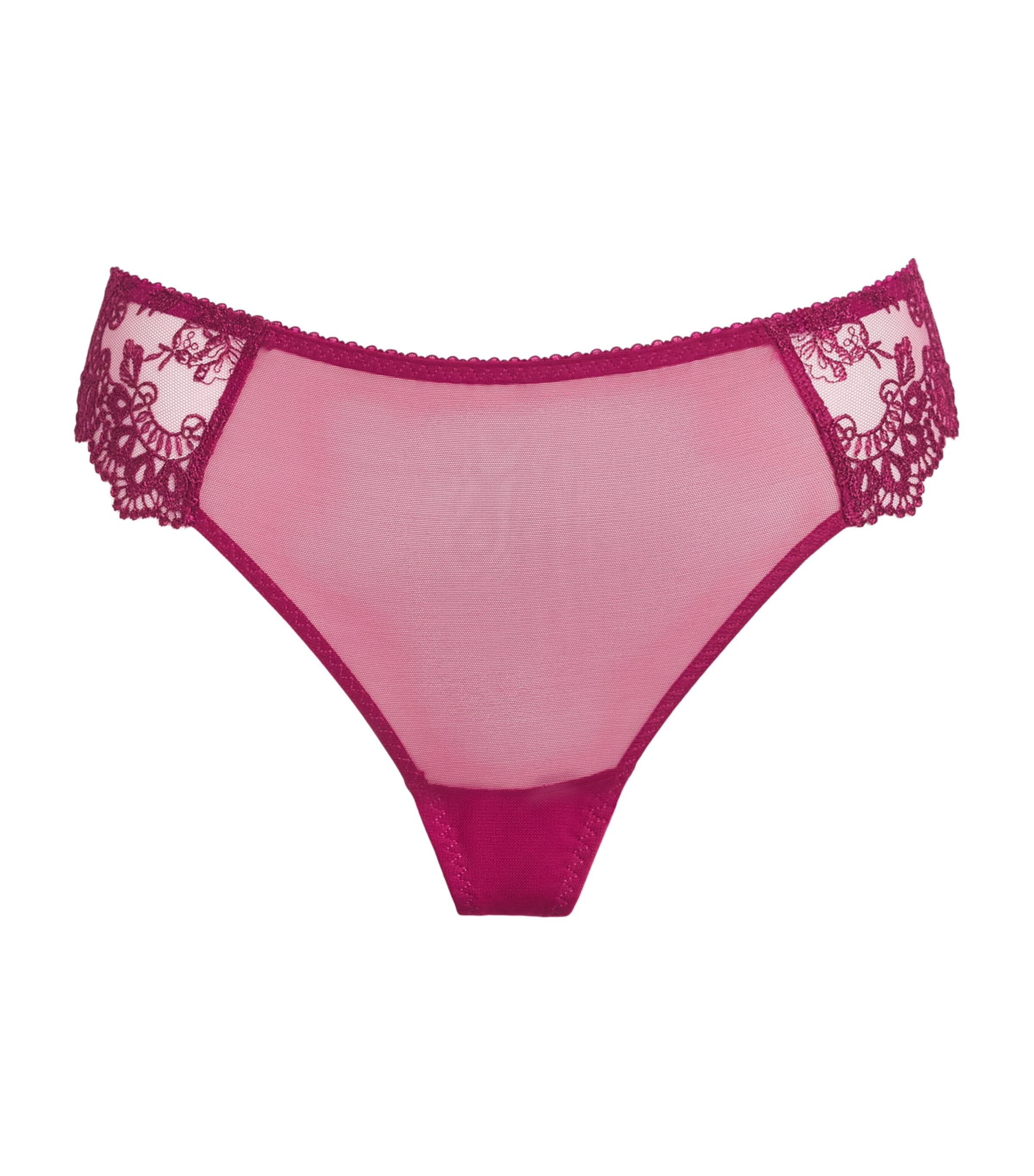 Simone Perele Womens Lace Passion Tanga Briefs Desire Pink