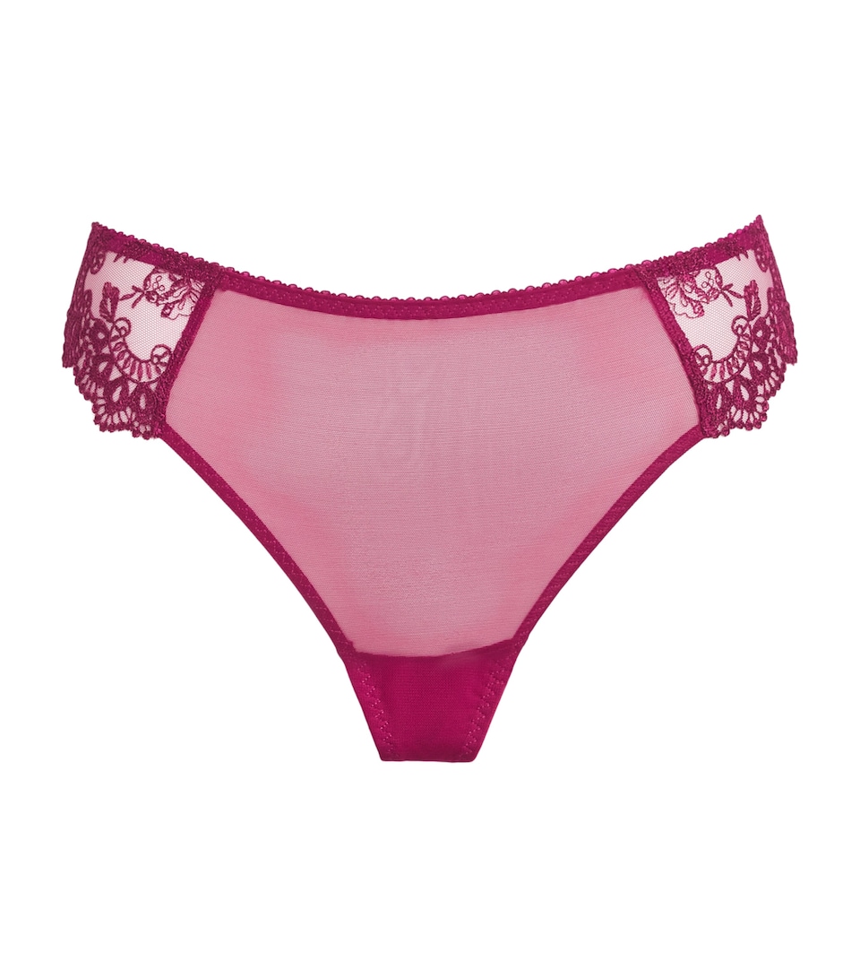 Simone Perele Womens Lace Passion Tanga Briefs Desire Pink