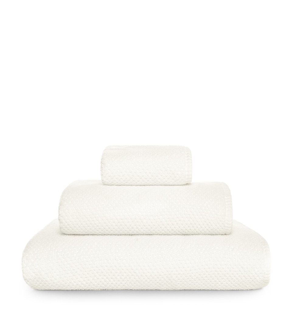 GRACCIOZA Bee Waffle Bath Sheet (100cm x 150cm) Snow