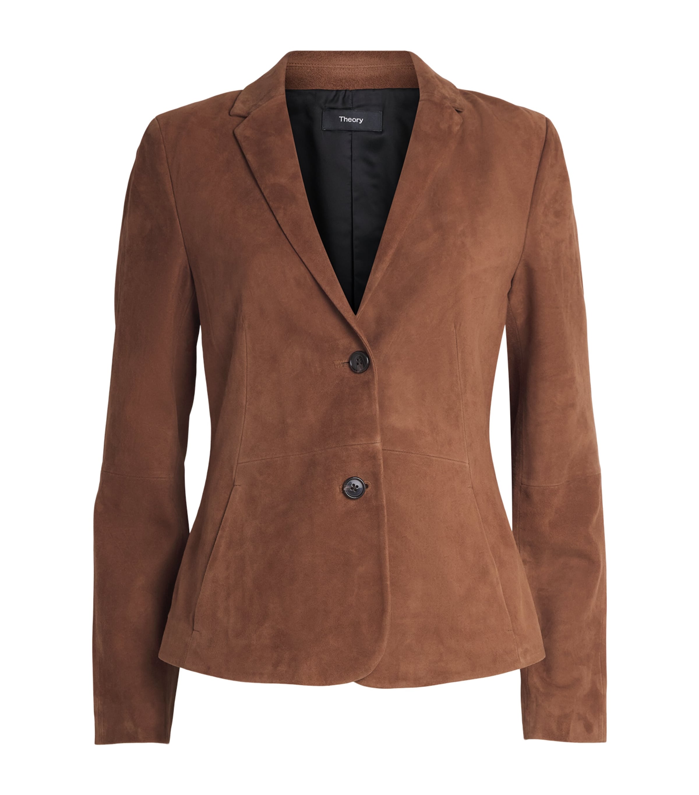 Suede Single-Breasted Blazer