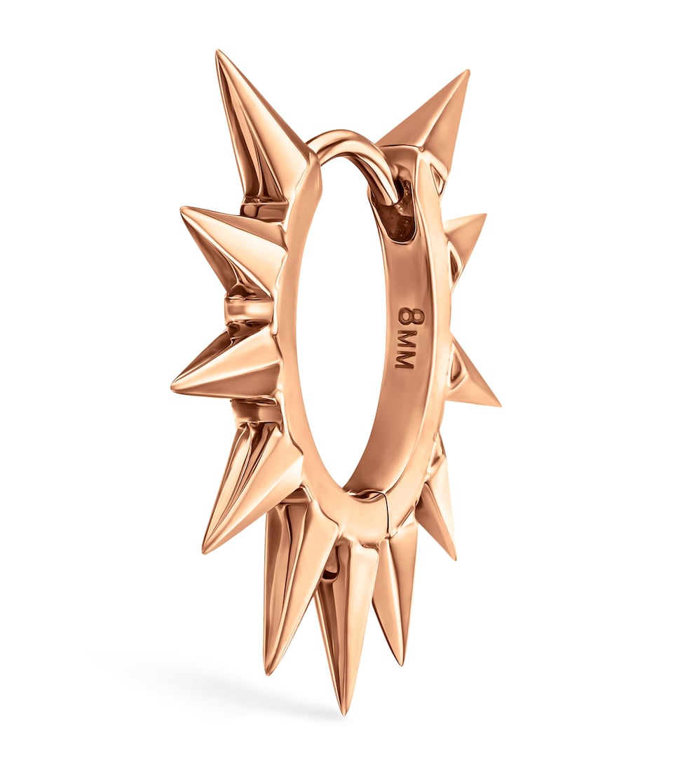 Maria Tash Rose Gold Metal Mohawk Hoop Earring (8mm) Rose Gold