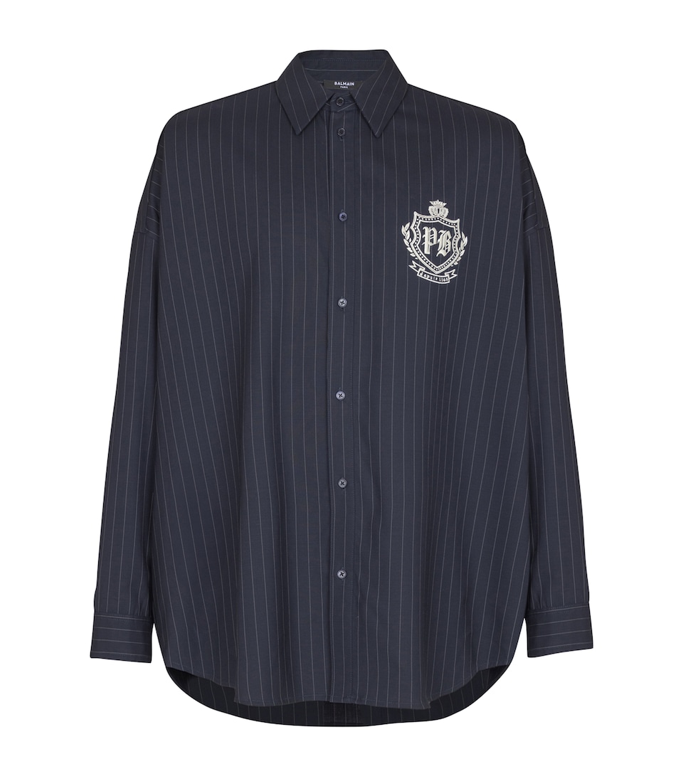 Virgin Wool College Emblem Shirt