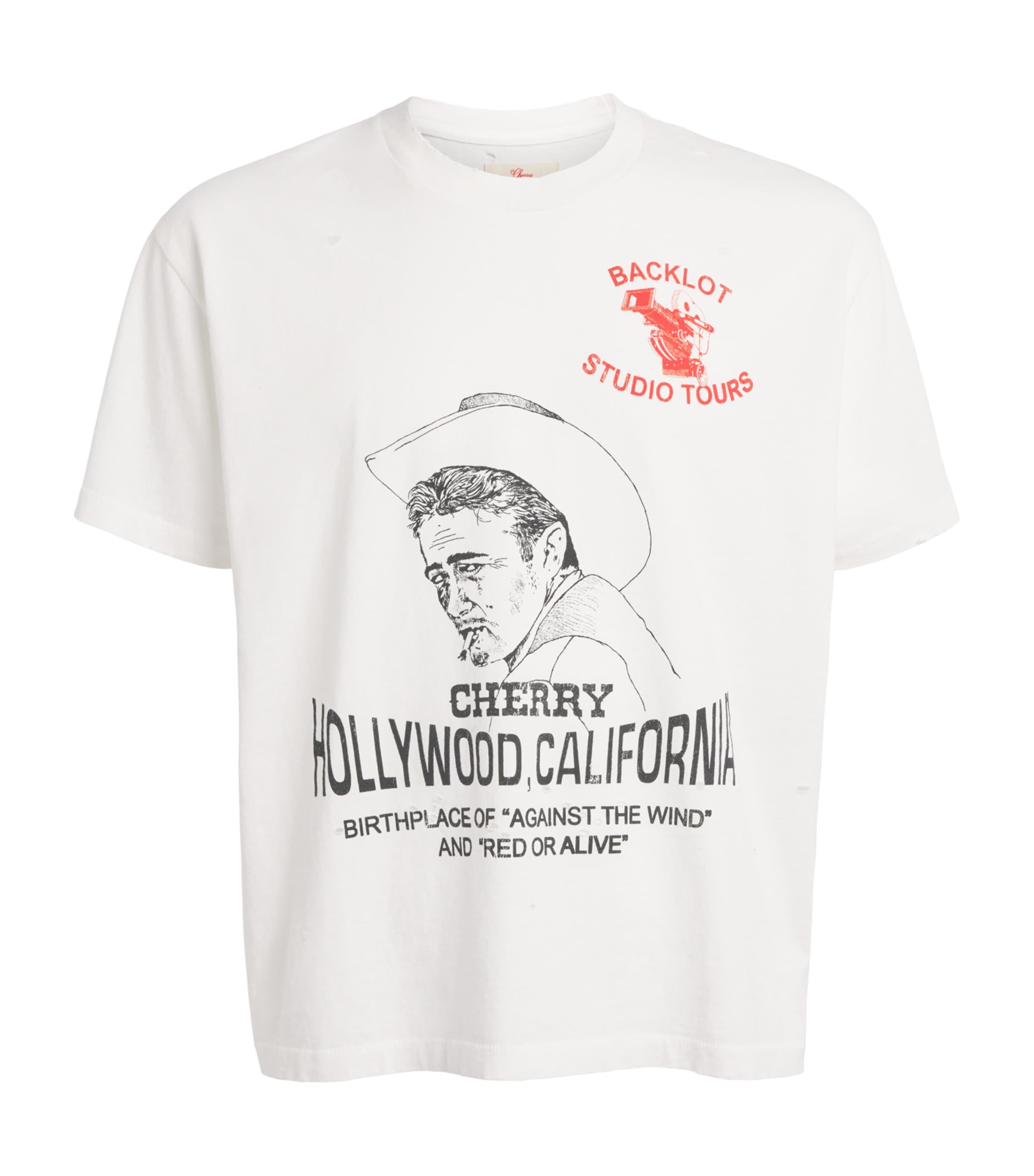 Cherry Los Angeles Mens Backlot T-Shirt Vintage White
