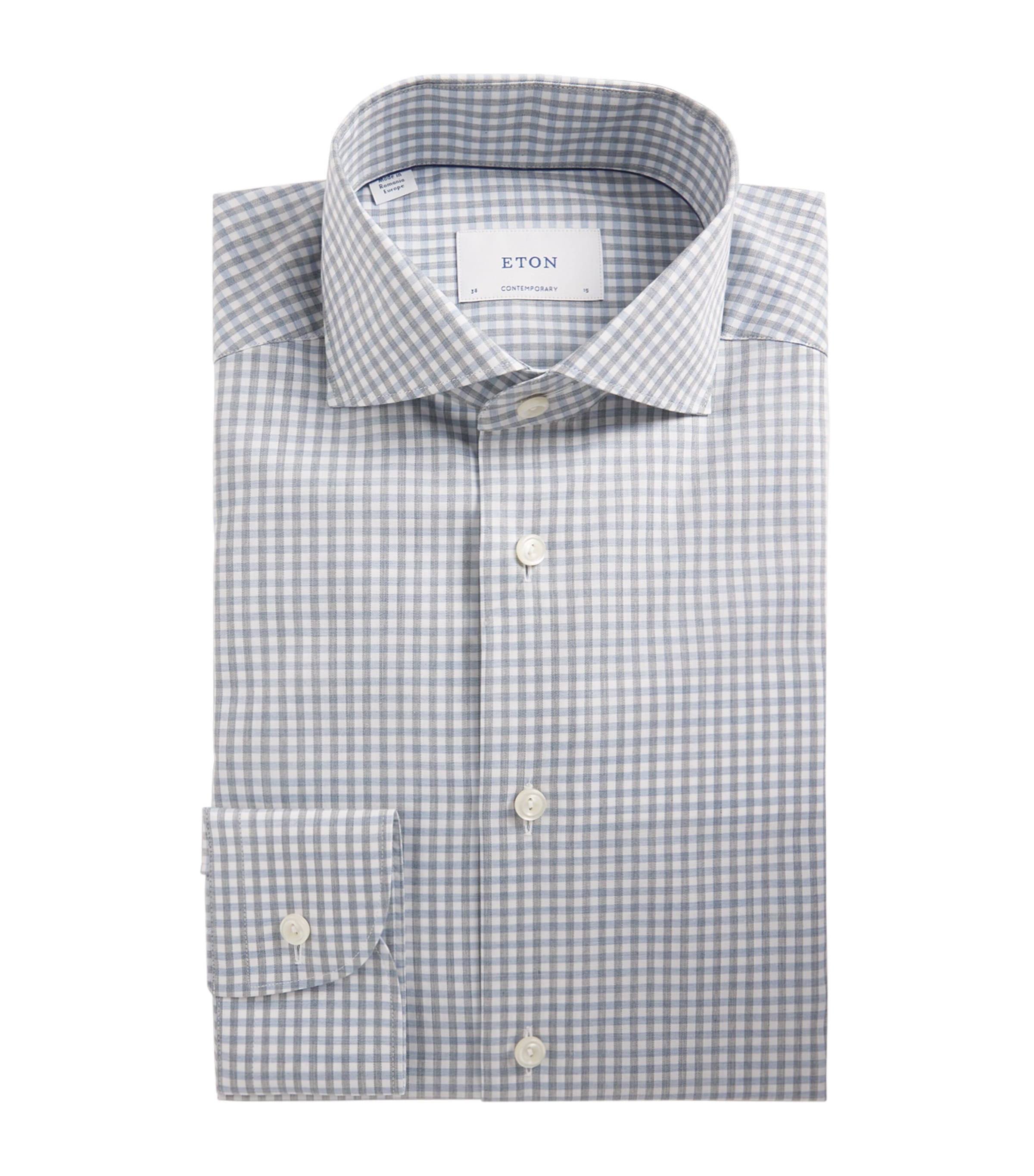 Cotton Twill Melange Check Shirt
